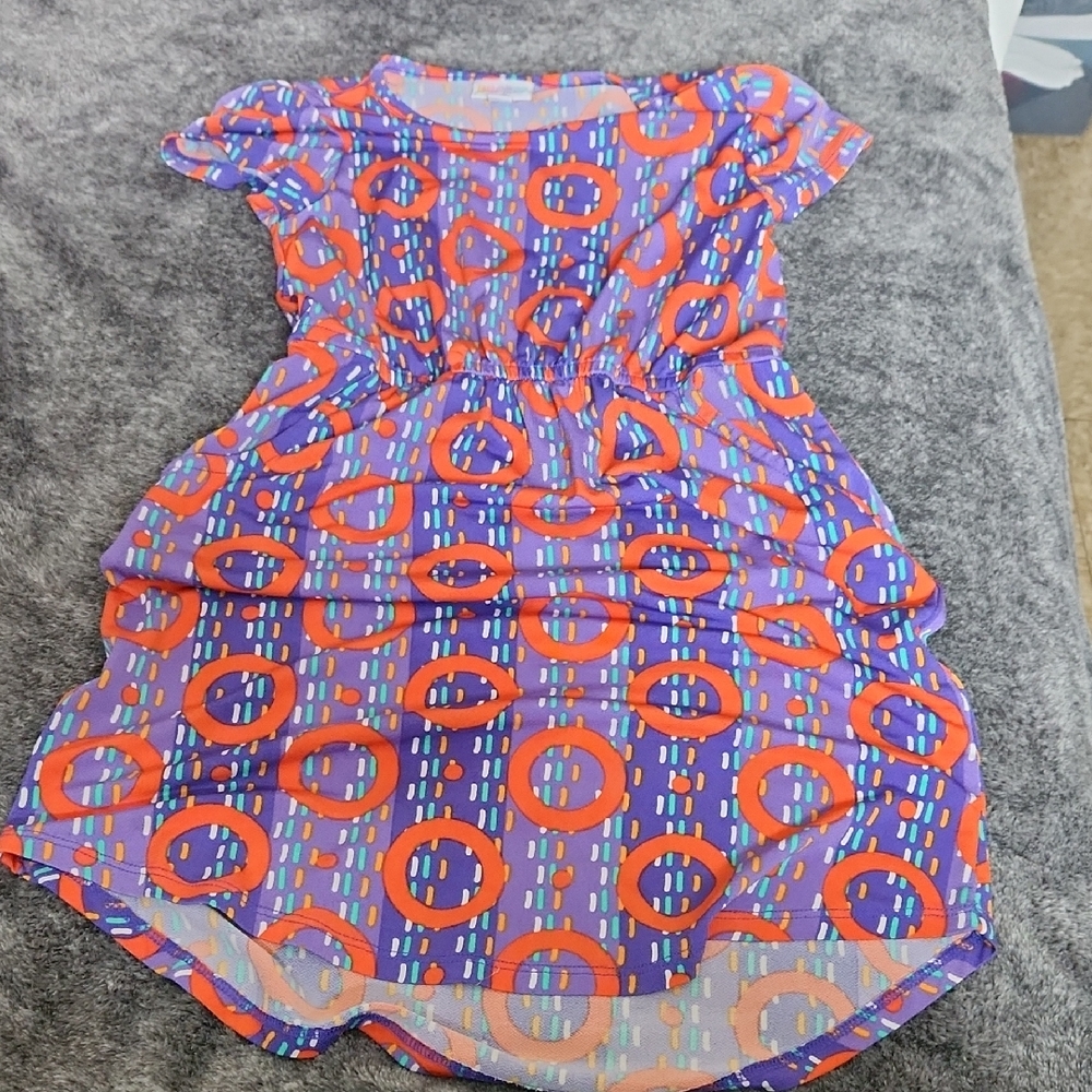 LuLaRoe Kids Dress in Purple and Orange